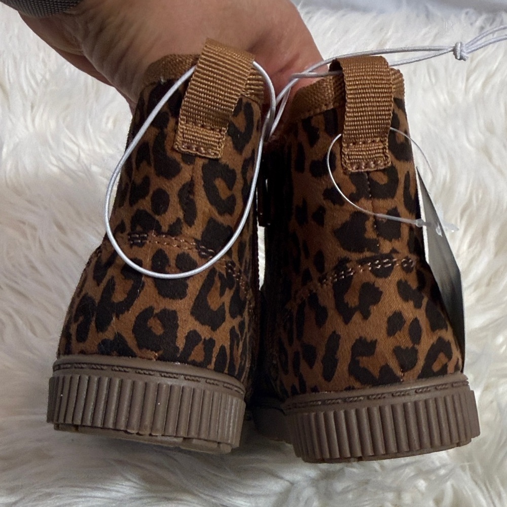 NWT Kids Leopard Print Winter Boots - Brown - Picture 5 of 7